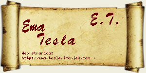 Ema Tesla vizit kartica